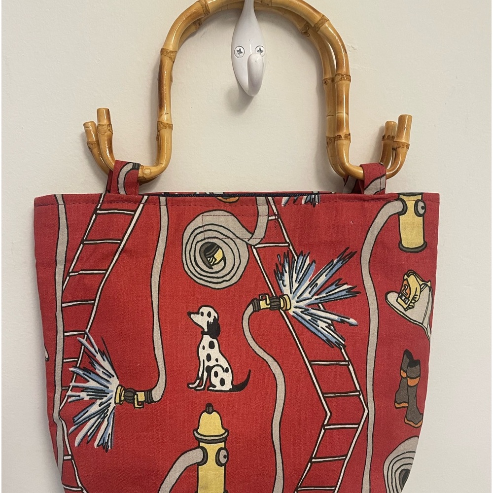 Bloomcraft Dalmatian Firehouse Fabric Bag Vintage 1960-70 Preppy